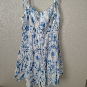 Blu Pepper Blue and White Floral Mini Dress